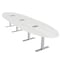 Skutchi Designs 16ft Oval Conference Table With Power | Harmony Series | 14 Person Meeting Room Table HAR-OVL-48X192-T-WA7976-ESIL - alternate 1