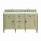 James Martin Vanities Lorelai 60in Double Vanity, Whitewashed Oak w/ 3 CM Ethereal Noctis Silestone Top 424-V60D-WWO-FENC - alternate 1