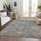 Homeroots 9' X 12' Denim Blue Brown And Beige Damask Washable Indoor Outdoor Area Rug 603849 - alternate 7