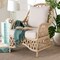 Bali & Pari Florence Bohemian Ivory Braided Rattan Arm Chair 248-13725-ZORO - alternate 8