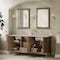 James Martin Vanities Kinnsden 72" Double Vanity, Weathered Oak w/ 3 CM Siberian Silestone Top D680-V72-WTO-3SFR - alternate 7