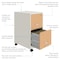 Space Solutions 14.25 in W 2 Drawer Mobile File Cabinet, Pearl White / Platinum Oak 25854 - alternate 14