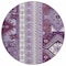 Homeroots 8' Purple Lavender And Ivory Round Aztec Washable Indoor Outdoor Area Rug 598498 - alternate 7