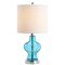 Jonathan Y Mer 20.5" Glass/Metal LED Table Lamp, Aqua JYL4036A - alternate 1