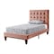 Homeroots Blush Solid Wood Twin Tufted Upholstered Velvet Bed 544752 - alternate 7