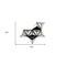 Homeroots 42" X 24" X 6" Black Diamante Wooden - Wall Decor 274527 - alternate 2