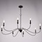 Vaxcel Annabelle 8-Light Farmhouse Candle-Style Chandelier, Matte Black, 42-In. Wide H0321 - alternate 7