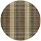 Homeroots 8' Brown Taupe And Plum Round Plaid Washable Indoor Outdoor Area Rug 613959 - alternate 4