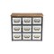 Homeroots 14" Brown And Gray Solid Wood And Metal Desk Organizer 487920 - alternate 4