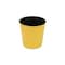 Homeroots 7in Yellow Recycled Plastic Indoor Outdoor Round Pot Planter 488220 - alternate 3