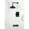 Kingston Brass Single-Handle Pressure Balanced Tub and Shower Faucet, Matte Black KB6340DX - alternate 4
