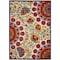 Homeroots 5' X 8' Navy Blue Beige Green Blue And Red Floral Indoor Outdoor Area Rug 546788 - alternate 1