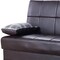Homeroots 75" Brown Faux Leather Convertible Futon Sleeper Sofa And Toss Pillows With Storage 607186 - alternate 7