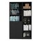 Homeroots 71" Black Five Tier Bookcase with Two doors 546339 - alternate 13