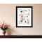 Homeroots Peony Floral Block Black Framed Print Wall Art 529831 - alternate 4
