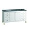 James Martin Vanities Chicago 60in Double Vanity, Glossy White, w/ 3 CM Parisien Bleu Silestone Top 503-V60D-GW-3PBL - alternate 8