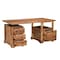 Homeroots 68" Brown Live Edge Solid Wood Writing Desk With Four Drawers 565284 - alternate 17