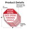 Signmission Stop Here Gate Opens Towards Vehicl, 6 inch X 6 inch, Vinyl Decal, 5PK OC-D-5PACK-6-135 - alternate 3