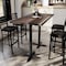 Flash Furniture Bennett 30 in x 60 in Solid Wood Indoor Tabletop in Dark Brown with 22 in x 22 in Bar Height GSF-REC3060-DKBRN-T2222B-GG - alternate 5