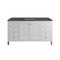 James Martin Vanities Chicago 60 in. Single Vanity, Glossy White, w/ 3 CM Charcoal Soapstone Silestone Top 503-V60S-GW-3CSP - alternate 1