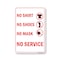 Signmission Public Safety, No Shirt No Shoes No Mask No Service All Red, 14in X 10in, OS-NS-A-1014-25355 OS-NS-A-1014-25355 - alternate 1