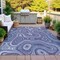 Homeroots 5' X 8' Plum And Ivory Geometric Washable Indoor Outdoor Area Rug 631396 - alternate 5