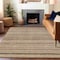 Homeroots 10' X 14' Chocolate And Taupe Striped Washable Indoor Outdoor Area Rug 615337 - alternate 6