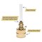 Kings County Tools Brass Oil Lamp 13 in Extra-Bright Hurricane Lamp with Antique-Style Brass Body & Glass Chimney GW78A05-02 - alternate 6