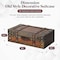 Vintiquewise Wooden Vintage Luggage Trunks - Antique Carry on Suitcase Storage Box with Hinged Lids, Small QI003013.S - alternate 6