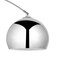 Homeroots 76" Chrome and White Arched Floor Lamp With Silver Metallic Dome Shade 530712 - alternate 6