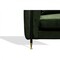 Homeroots 84" Dark Green Velvet Sofa With Black and Gold Legs 488835 - alternate 6