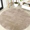 Jonathan Y Haze Solid Low-Pile Beige 5 ft Round Area Rug SEU100G-5R - alternate 1