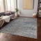 Homeroots 10' X 14' Silver Blue And Brown Abstract Washable Indoor Outdoor Area Rug 596835 - alternate 8