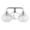 Jonathan Y Sandrine 17.5 in. 2-Light Iron/Seeded Glass Cottage Rustic LED Vanity Light, Chrome JYL7527B - alternate 11