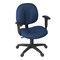 Regency Comfort Series Swivel Fabric Computer Task Chair with Adjustable Arms - Navy Blue 105-AA-NV - alternate 1