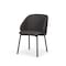 Homeroots Gray and Black Fabric and Wood Dining Side Chair 605668 - alternate 1