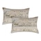 Homeroots Set of Two 12" X 20" Natural and Gold Patchwork Cowhide Lumbar Throw Pillows with Glitter, 2PK 544635 - alternate 6