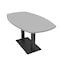 Skutchi Designs Arc Boat Conference Table, 36 in W, 60 in L, Grey HAR-ABOT-36x60-DOU.BK-U779 - alternate 1