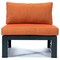 Leisuremod Chelsea 5-Piece Middle Patio Chairs and Coffee Table Set Black Aluminum With Orange Cushions CSTBL-4OR - alternate 5