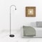 Homeroots 70" Black Arched Floor Lamp With White Frosted Glass Drum Shade 523424 - alternate 8