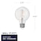 Bulbrite 60-Watt Equivalent G25 Clear Dimmable Edison LED Light Bulb Soft White, 2PK 861928 - alternate 6