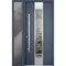 Vdomdoors Steel Door Deux 5755 Gray Graphite Sidelight Exterior Window Stainless Inserts Single Modern Painte DEUX5755EXD-GRE-W36+16 x H80-Right-hand Inswing - alternate 5
