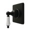 Kingston Brass Single-Handle Six-Way Diverter Valve with Square Trim Kit, Matte Black KS4040PL - alternate 1