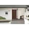 Vdomdoors Front Exterior Prehung Metal-Plastic Door Frosted Glass / MANUX 8112 Walnut / Office Commercial and MANUX8112EXD-WLN-W32+16-H80+14-LH-I - alternate 1