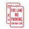 Signmission Fire Lane No Parking Tow Away Zone, 18'' X 24'' 2 Signs, Heavy Gauge Aluminum, 2PK A-1824-2PACK-25195 - alternate 1