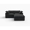 Homeroots Light Gray Linen Blend Modular L Shaped Three Piece Corner Sectional 716921 - alternate 4