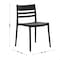 Flash Furniture Bridgeport Indoor-Outdoor Stacking Patio Chairs w/Slatted Backrest, All-Weather Resin Chairs, 2PK 2-DHF-317-APP-BLK-GG - alternate 9