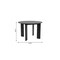 Homeroots 45" Black Solid Wood Round Top Dining Table 712205 - alternate 5
