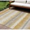 Homeroots 9' X 12' Gold Copper And Gray Striped Washable Indoor Outdoor Area Rug 598350 - alternate 1