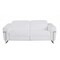 Homeroots 83" White Italian Leather USB Reclining Sofa With Chrome Legs 482207 - alternate 1
